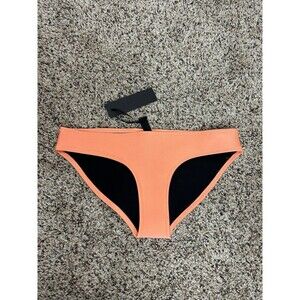 TRIANGL Neoprene Bikini Bottom Peach Orange Thick Swim Size S NWT
